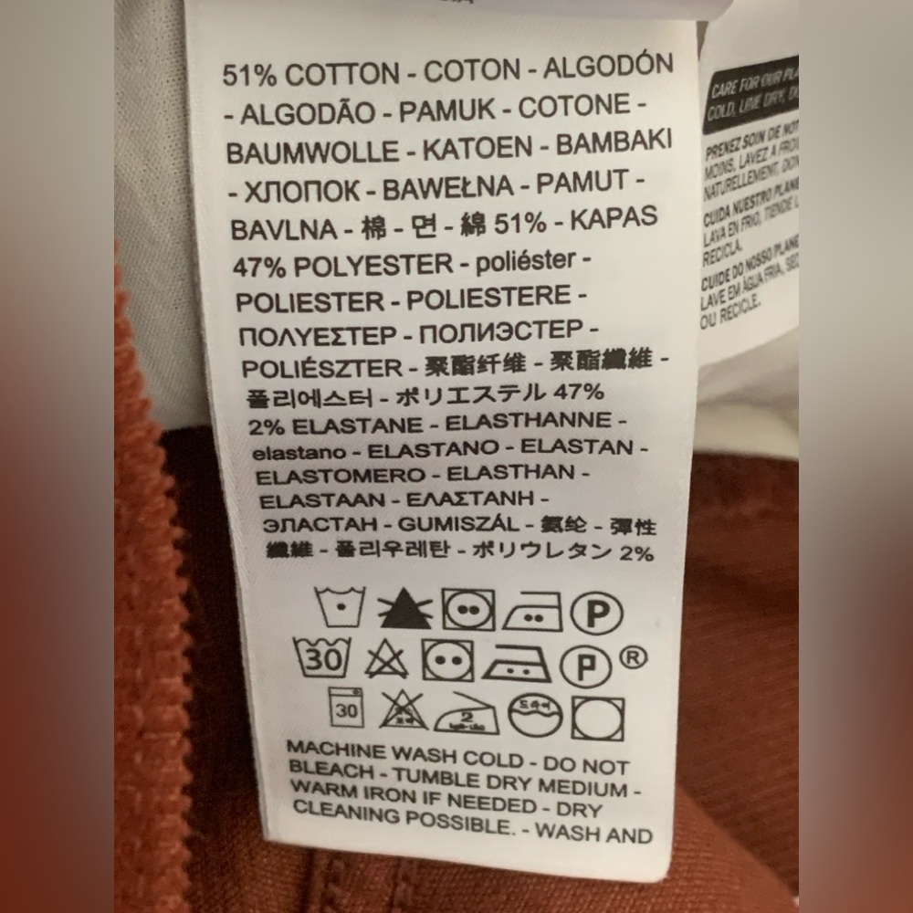 NWT Levi's Wedgie Straight Corduroy Pants Rust Orange 28x26 - Picture 12 of 14